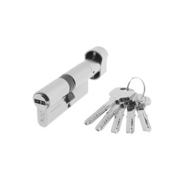 Yale, YL6P3535HN, Safety Cylinder, YL6, Long Cam, Key-Button, Nickel Plated, 35 x 35 mm