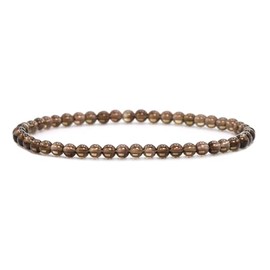 Genuine Gemstone Bracelet with Round 4 mm Beads – Various Lengths – Healing Stone Protective Stone Bracelet Lucky Charm Talisman Gift, Gemstone, Gemstone