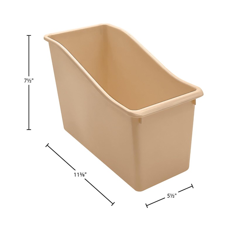 Teacher Created Resources Plastic Book Bin, Light Brown
