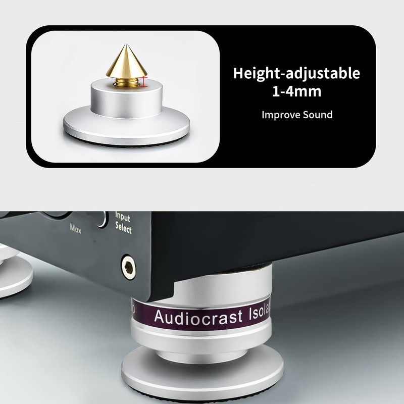 Audiocrast IF03S Speaker Isolators, Hi-End Speaker Spikes, HiFi Stand Feet