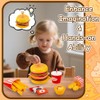 Embosomitr Wooden Hamburger Burger Fast Food Toy Set for kids