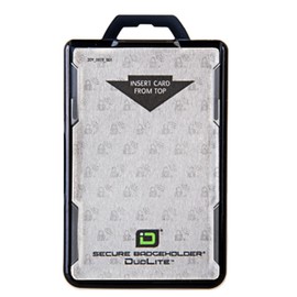 Identity Stronghold Secure Badge Holder Duolite, Black (IDSH2004-001B-blk)