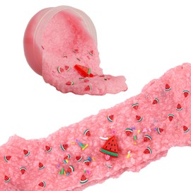 Watermelon Pink Snow Fizz Slime, Non-Sticky Crunchy Slime, Slime Party Favors for Kids, Slime Sensory Toys for Birthday Easter Hallowmas Christmas Girls Gifts & Boys Gifts