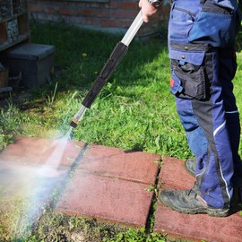 COSTWAY 18Ft High Pressure Washer Telescoping Lance Extension Wand, Length Adjustable Power Washer Extension Spray Wand w/ 5 Connect Nozzles, 2 Adapters, Coupler & Support Belt, 4200PSI