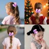 2 PCS Flower Hair Bow Clips Grosgrain Hair Bowknot Barrettes