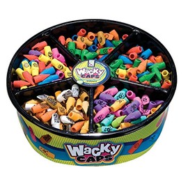 Raymond Geddes Wacky Cap Eraser Display, 900 Pack (68377)