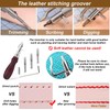 Leather Working Tools Kit, Leather Tool Set with Leather Groover,