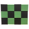 2" x 12" x 12" GREEN/CHARCOAL Black Acoustic Wedge Panels
