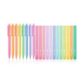 Mr. Pen- Aesthetic Highlighters and Gel Pens, 20 Pack, Colorful Bible Highlighters No Bleed, Colorful Ink Gel Pens, Cute Highlighter Pens, No Bleed Highlighters for Bibles, Aesthetic Gel Pens