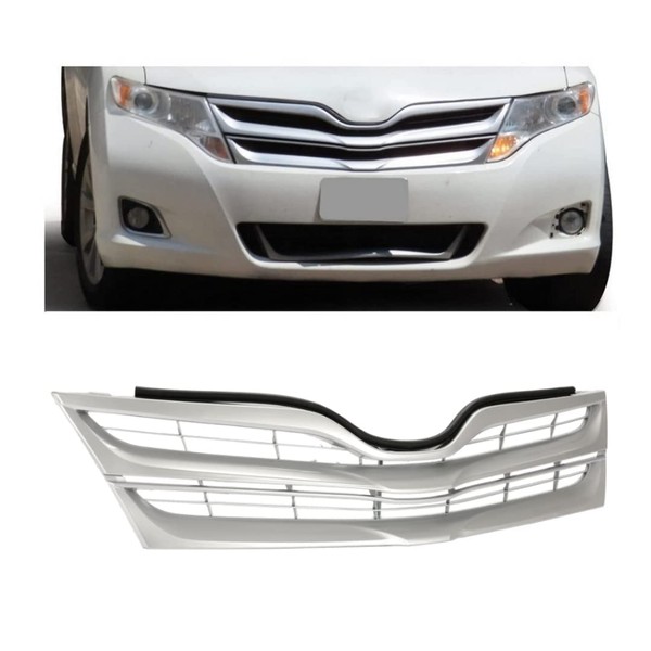 HECASA Front Upper Grille Compatible with 2013-2016 Toyota Venza Replacement