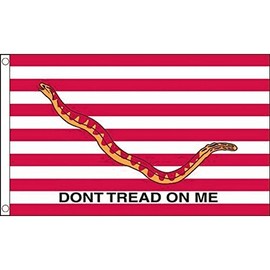 AZ FLAG US First Navy Don't Tread on me Flag 3' x 5' - Two Colors Flags 90 x 150 cm - Banner 3x5 ft