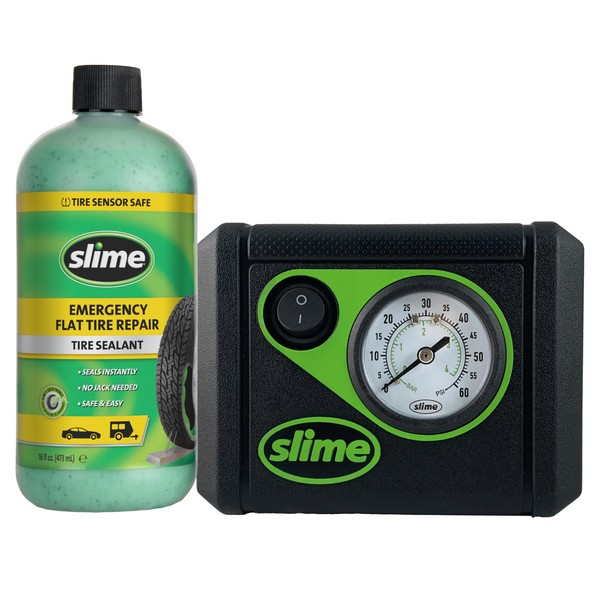 Slime 50107 Flat Tire Puncture Repair, Smart Spair, Emergency Kit