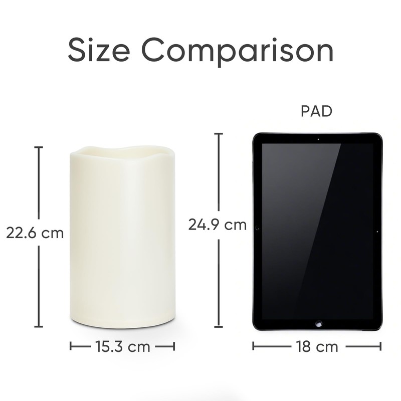 Homemory 6" x 9" Extra Large Outdoor Waterproof Candle with