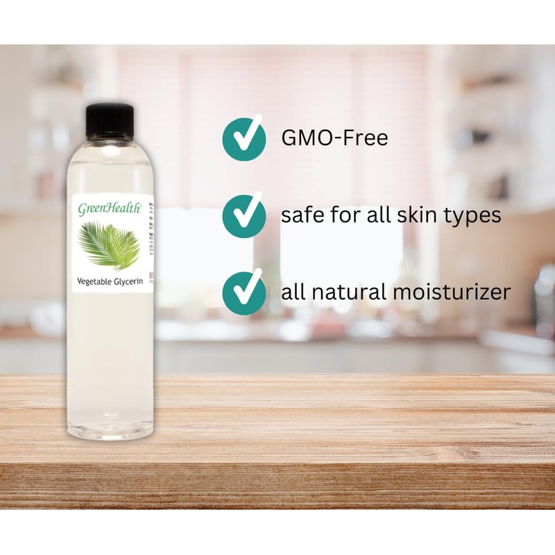 GreenHealth Vegetable Glycerin 32 fl oz – 100% Pure Non-GMO,