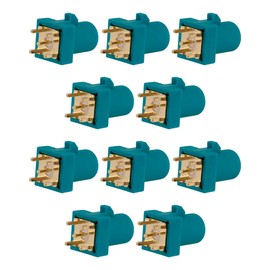 Vecys Fakra Z Male Crimp Connector Fakra Z Male Waterblue Plug Coding Crimp for RG316 RG174 LMR100 Cable Pack of 10