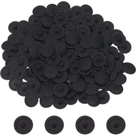 Mini Skater 200Pcs Screw Caps Plastic Self-Tapping Screw Hole Cap Covers for Diameter 7mm Flat Cross Screw Lids Furniture Fittings, (Black)