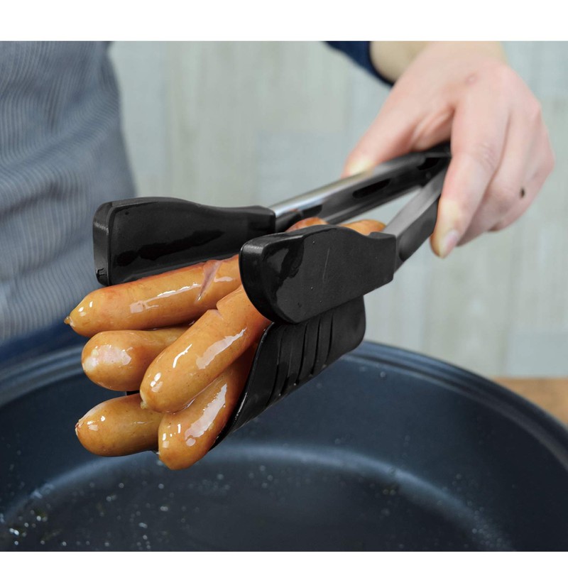 Fine Cookware Tongs Turner Square Tongs - suQ - Black