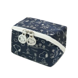 Peanuts D48172D Snoopy & Woodstock Pattern PACAPO Pouch Navy (Wa-58), D48172D Navy (Wa-58)