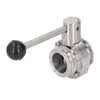 Sanitary Butterfly Clamp Valve with Silicone Washer Stainless Steel Clamp