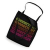 Retro State of Connecticut Inline Font Disco Design Vintage Tote