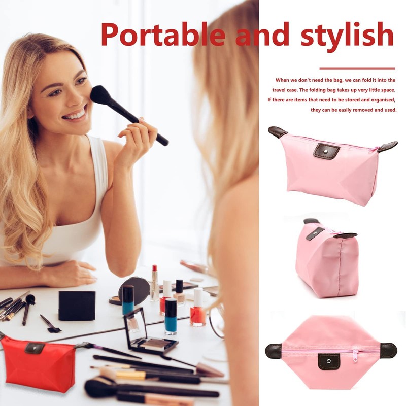 JLNGTHONG 6 Pieces Cosmetic Pouch, Dumpling Shape Makeup Pouch Travel