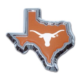 AMG University of Texas Longhorn state shape metal auto emblem