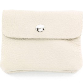 modamoda de P09 Italian Leather Women's Purse, Small, cream
