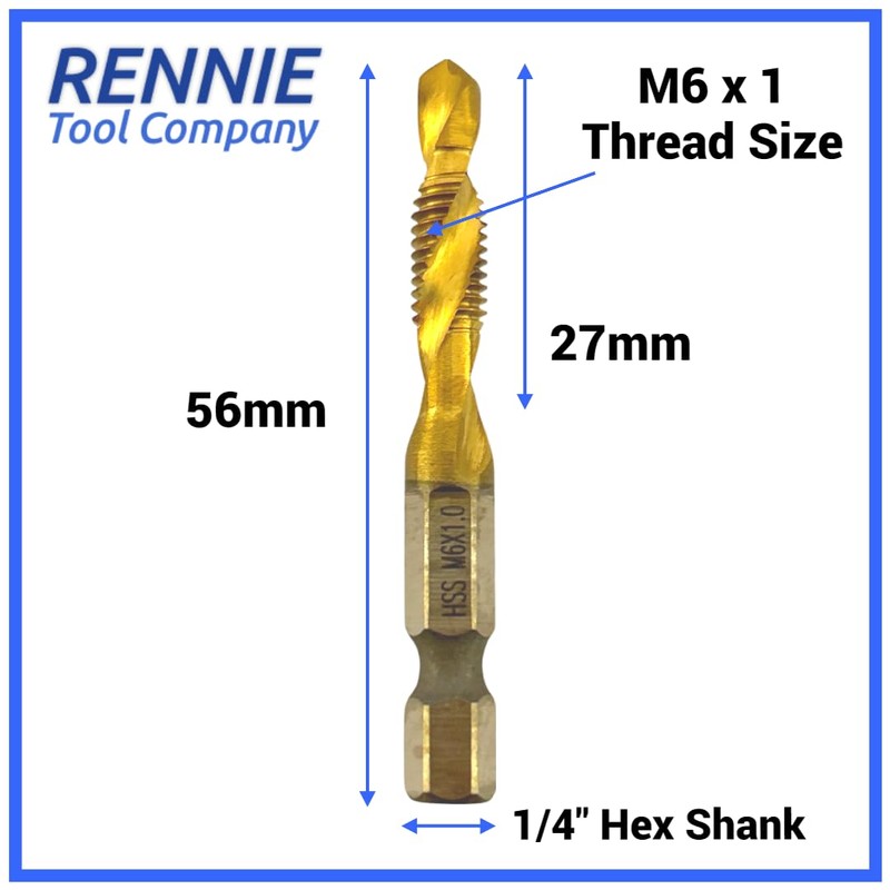 Rennie Tools - Pack Of 5 - M6 x 1