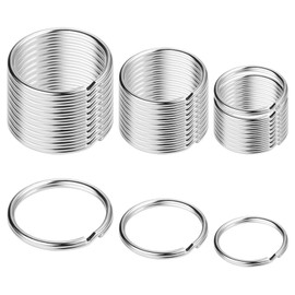 Key Ring Stainless Steel Split Ring 30PCS Metal Keychain Rings Bulk Heavy Duty Keyrings Hoop for Home Car Keys Dog Tag and Crafting (25mm,30mm,35mm)