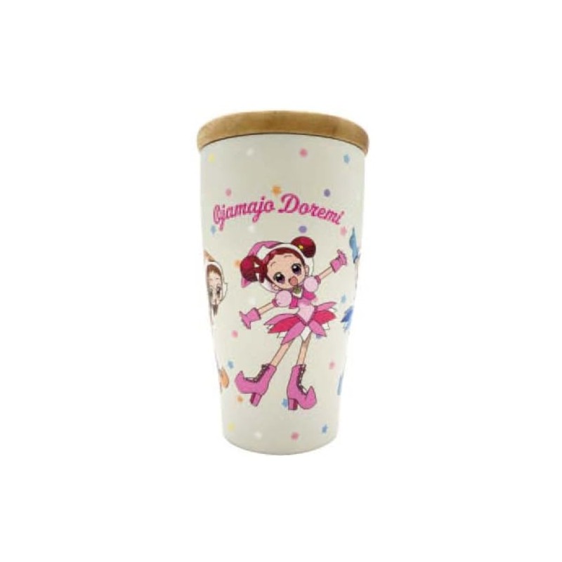 Ojamajo Doremi Stainless Steel Tumbler with Wooden Lid Set