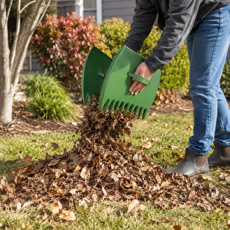 2-Piece Garden Leaf Grabber – Handheld Rake Claws for Collecting