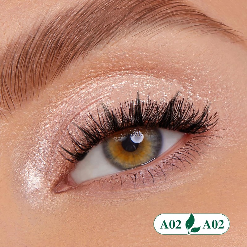 KEYYOU Daily Wear Reusable Magnetic Eyelashes 2 Pair with Applicator