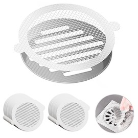 Bivethoi 30 Pcs Disposable Shower Drain Hair Catcher, Shower Drain Protector Mesh Self-Adhesive Stickers for Bathroom Drain Balcony Drain Hole - 3.54 inch