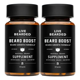 Live Bearded Beard Boost: Cápsulas Para Barba Con Biotina N/a