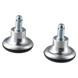 dohobby - 5 ruedas giratorias de repuesto para silla o taburete de oficina Bell Glides para ruedas fijas estacionarias, deslizadores de c...