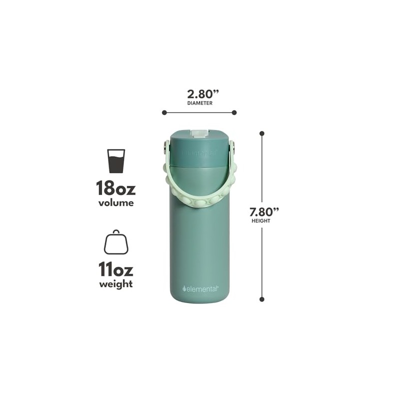 Elemental Kids aislada Botella de Agua con Asa Pop It