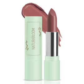 Naturabloom Natural Cosmetics Lipstick Vegan (Rosewood) - Sensational Lip Colour with Just One Stroke - Moisturising Lipstick Made from Natural Oils & Fats - Good Coverage, Long-Lasting