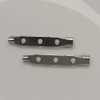 50PCS 20/25/30/38/45mm Silver Plated Metal Back Brooches Bar Pin (38mm)