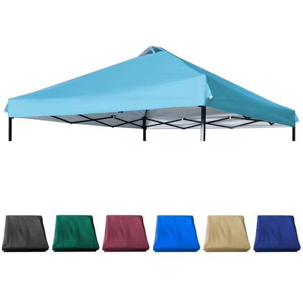 JANCANOPY 12x12 Canopy Replacement Top with Air Vent Silver Coated