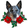CafePress Blue Heeler Christmas Round 4" MDF Holiday Ornament