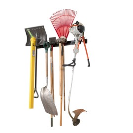 SHEDorize Tool Organizers for Garage Storage - 4-Hook Tool Rack Made with Solid Steel Alloy – Perfect Garage Organizers for Hanging Rake, Shovel, Cord Rack - Fully Assembled Garden Tool Rack (48")