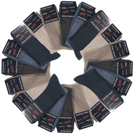 10 Pairs of Plain Coloured Men's or Women's Socks without Rubber, Hand-Linked Sizes 35 to 50 Available, Bright Mix