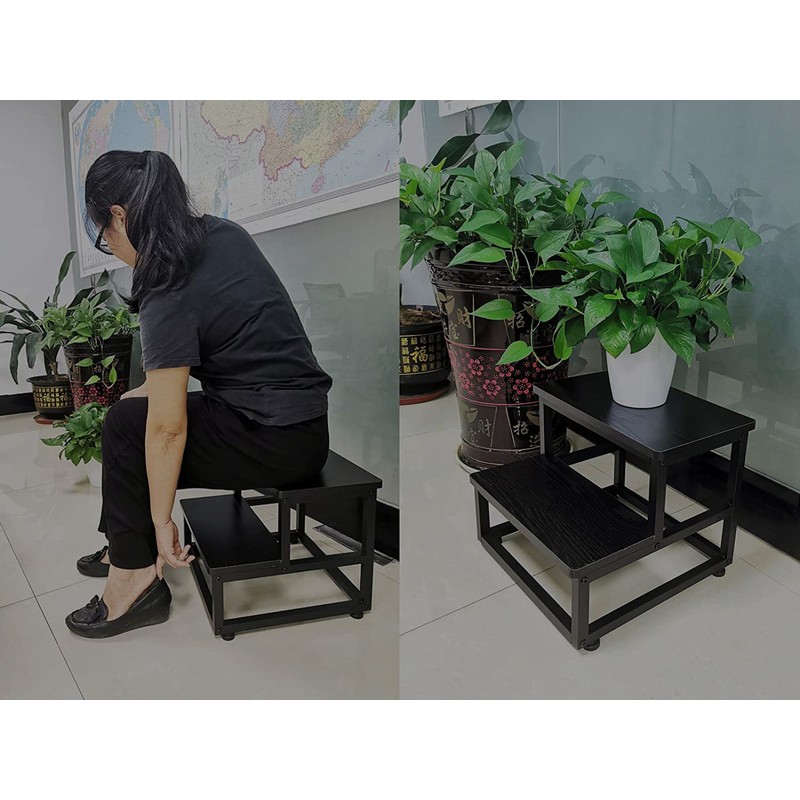YAKANJ Step Stools for Adults Kids, Heavy Duty Sturdy Metal