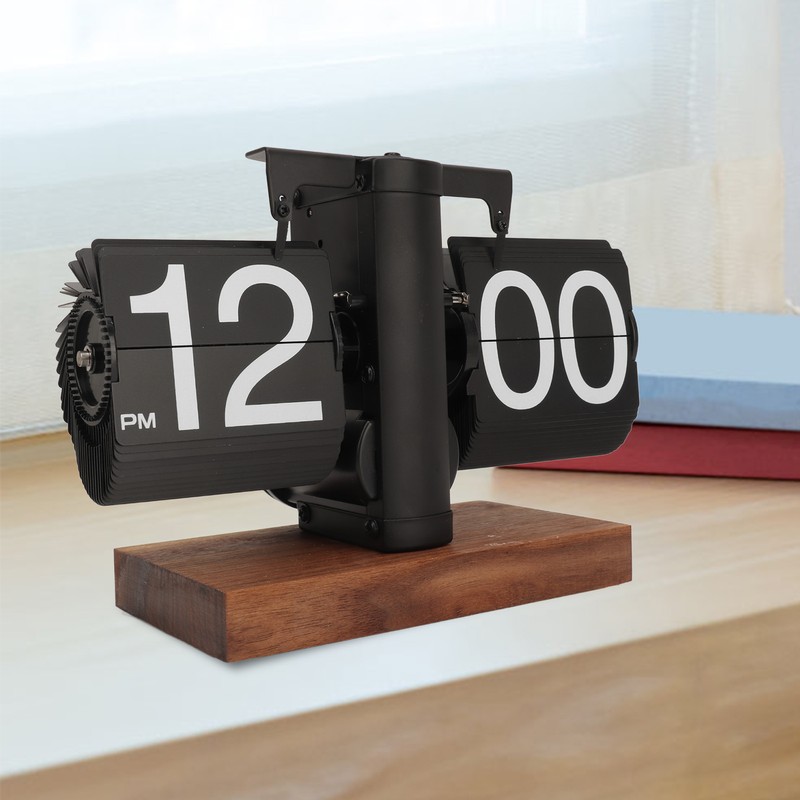 Digital Flip Down Clock Retro Automatic Turning Battery Operated Mechanical
