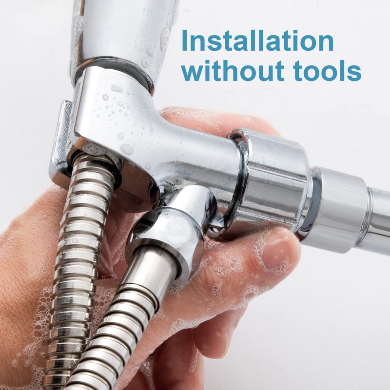 OFFO Shower Head Holder with Solid Metal Ball Joint for