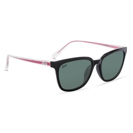 Hobie Monica sunglasses, Shiny Black & Pink Frame/Grey Lens, 56MM