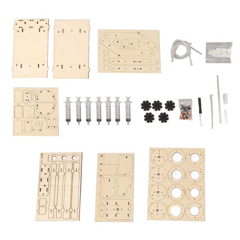 Wooden Hydraulic Excavator DIY Manual Detachable Educational Stimulation Hydraulic Excavator