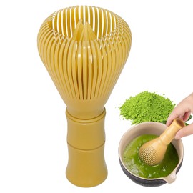 Matcha Whisk,Reusable PP Resin Matcha Whisks, Easy to Clean, Not Prone to Mold Growth,Suitable for Stirring Matcha, Green Tea, Coffee Etc (Yellow)