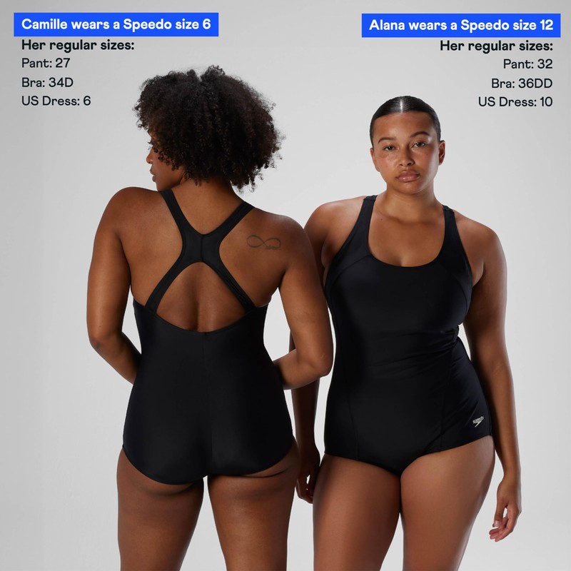 Speedo Plus-SIZEPlus-Size Uultraback Traje de baño de una Sola Pieza