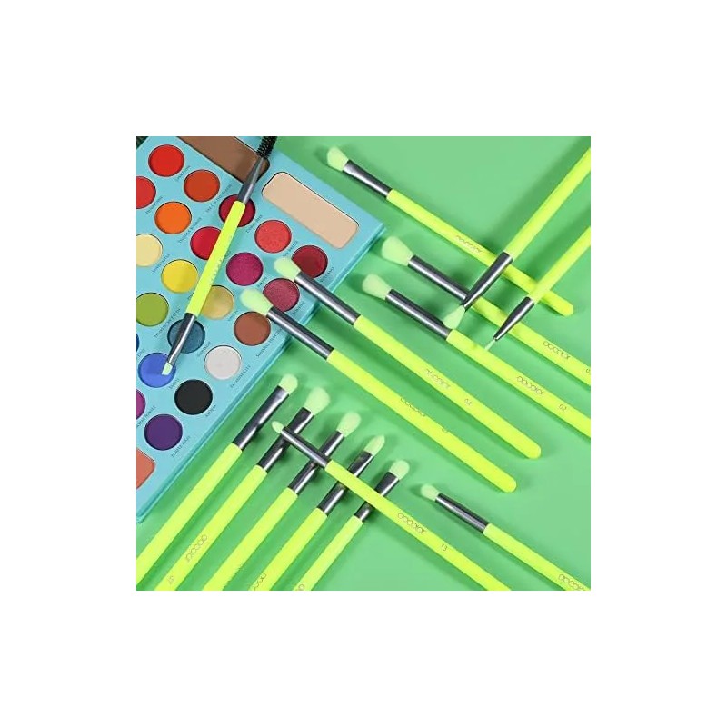 Docolor Juego De Brochas Para Sombra De Ojos, 15 Piezas,